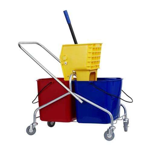 Plastic Double Bucket & Wringer 2 x 25 Lt( Plastic Frame) Pbw0002
