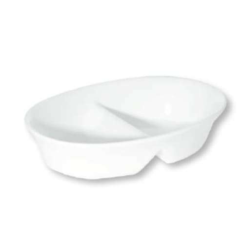 Prima - White - Oval Divided Bowl 20cm (6) Da-1085
