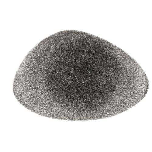 Raku Quartz Black Chefs Triangle Plate 30 x 20cm (6) Cc-rkbq-tc30.1