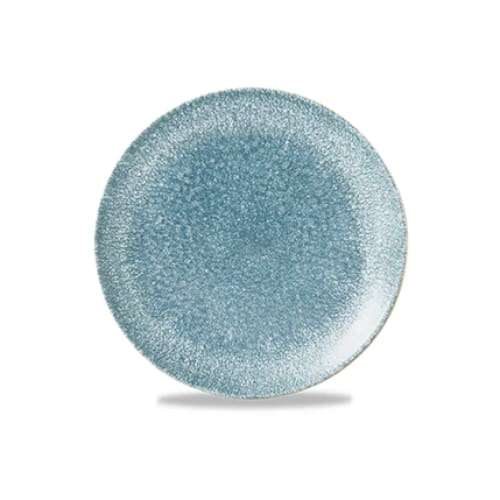 Raku Topaz Blue Coupe Plate 16.5cm (12) Cc-rktb-evp6.1