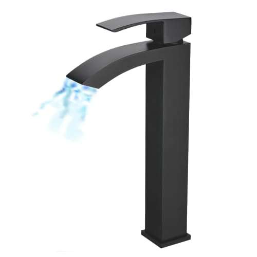 Single Lever Tall Big Square Spout Basin Mixer Matt Black Copper Chromecater Mbf-24