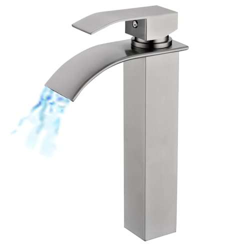 Single Lever Tall Wide Spout Basin Mixer Brushed S/steel Chromecater Ssf-6