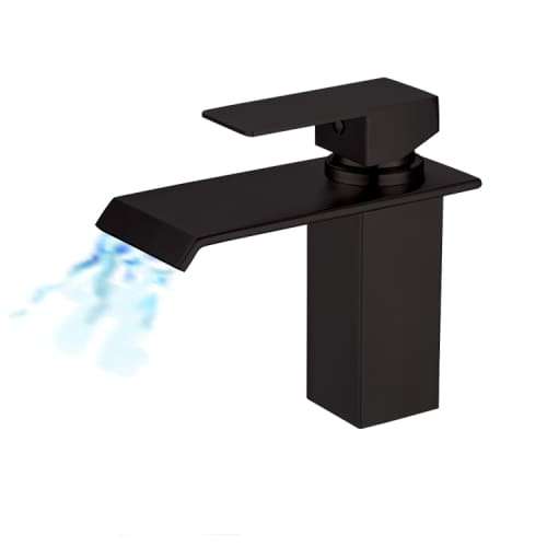 Single Lever Wide Spout Basin Mixer Matt Black Chromecater Mbf-21