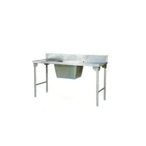 Single Pot Sink 1700mm Mild Steel Legs Left Sdsn1018o7