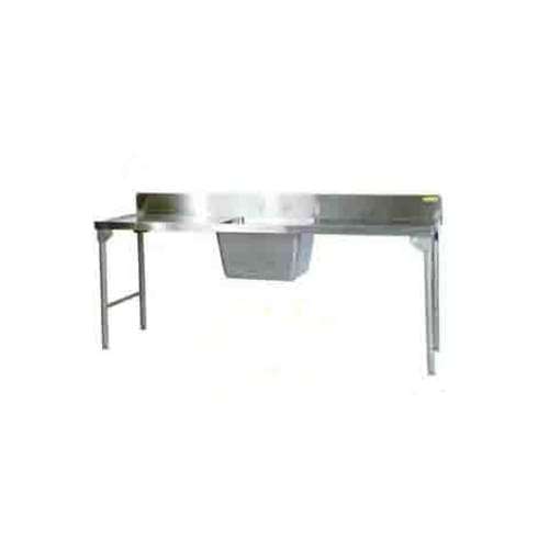 Single Pot Sink 2300mm Mild Steel Legs Right Sdsn1022o7