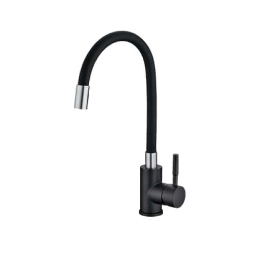 Sink Mixer Matt Black & Black Silicone Hose Mbf-7 Blk