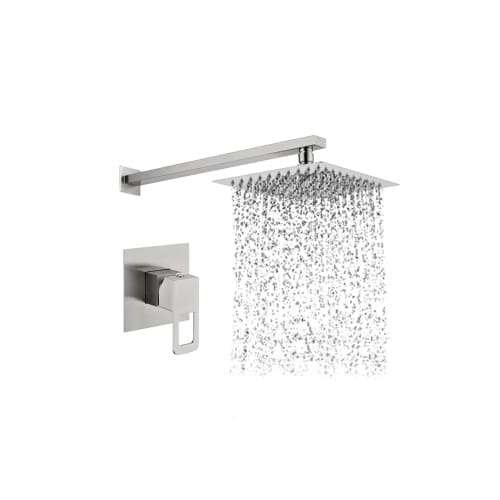 Square Shower Head, Arm & Mixer Set S/steel Chromecater Sss-2