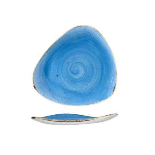 Stonecast - Cornflower Blue Triangle Plate 26.5cm (12) Cc-scfs-tr10.1