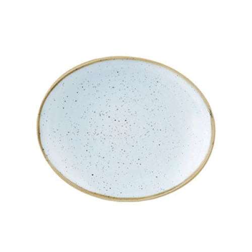Stonecast - Duck Egg Blue Oval Plate 19.2cm (12) Cc-sdes-op7.1