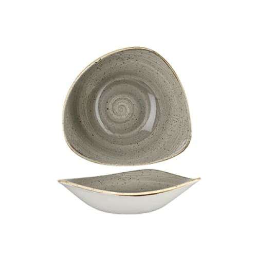 Stonecast - Peppercorn Grey Triangle Bowl 18.5cm (12) Cc-spgs-trb7.1