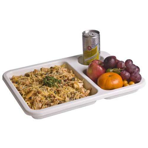 Tuff Tray - 3 Div (white) Cafeteria Tray (345 x 205 x 20mm) Ttr3713