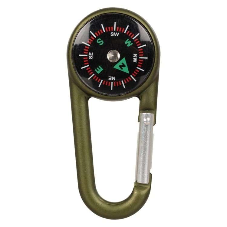 3 in 1 Thermometer Carabiner Mini Compass