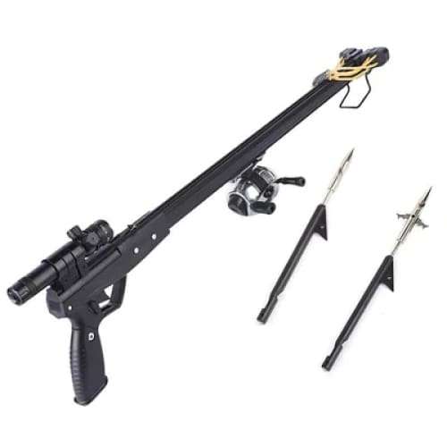 Powerful Long Rod Slingshot with Fishing Reel