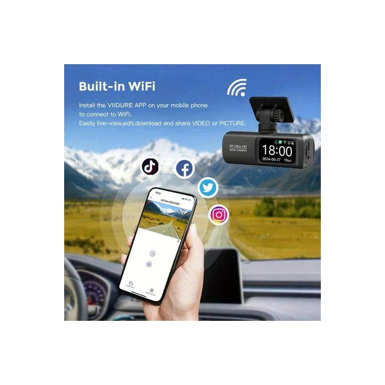 4K + 1080P Dual Dash Cam