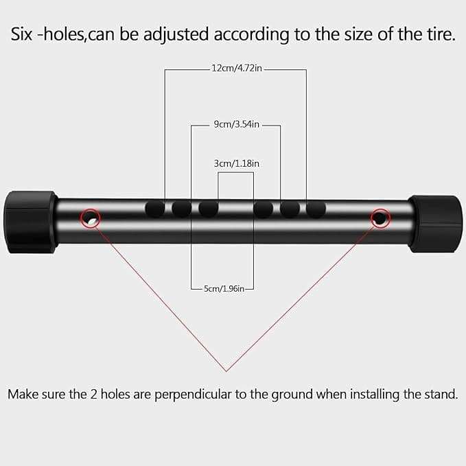 Adjustable Single Bicycle Floor Stand  Compact & Heavy-Duty