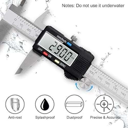 Xtreme Xccessories digital caliper 0-6 Metric Inch Fraction Caliper Measuring Tool Stainless Stee...