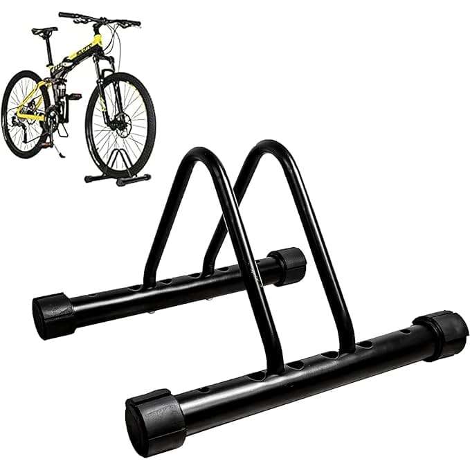 Adjustable Single Bicycle Floor Stand  Compact & Heavy-Duty