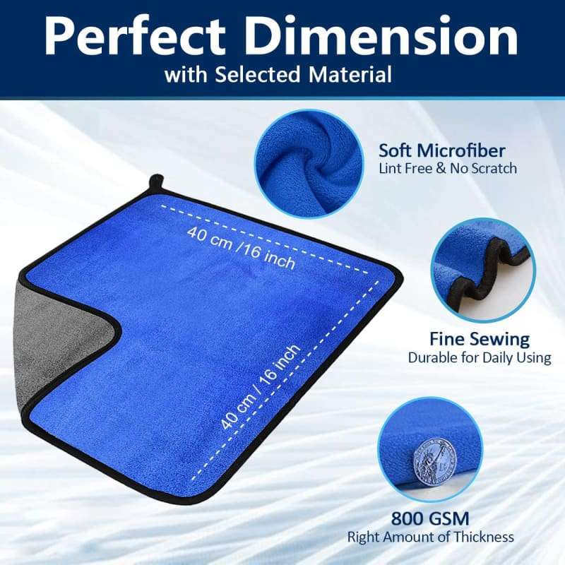 Microfiber Drying Towel  Ultra-Soft, High-Performance Car & Home Cleaning Cloth (2-Pack)