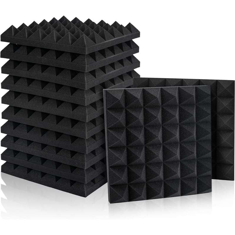 Xtreme Xccessories 12pc Acoustic Pyramid Home Studio Sound Proof  Foam Panels 30cm x30cm