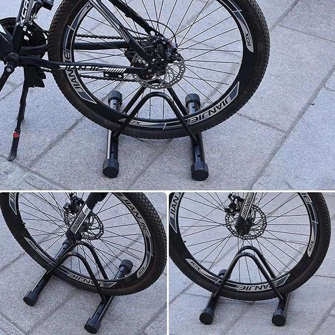 Adjustable Single Bicycle Floor Stand  Compact & Heavy-Duty