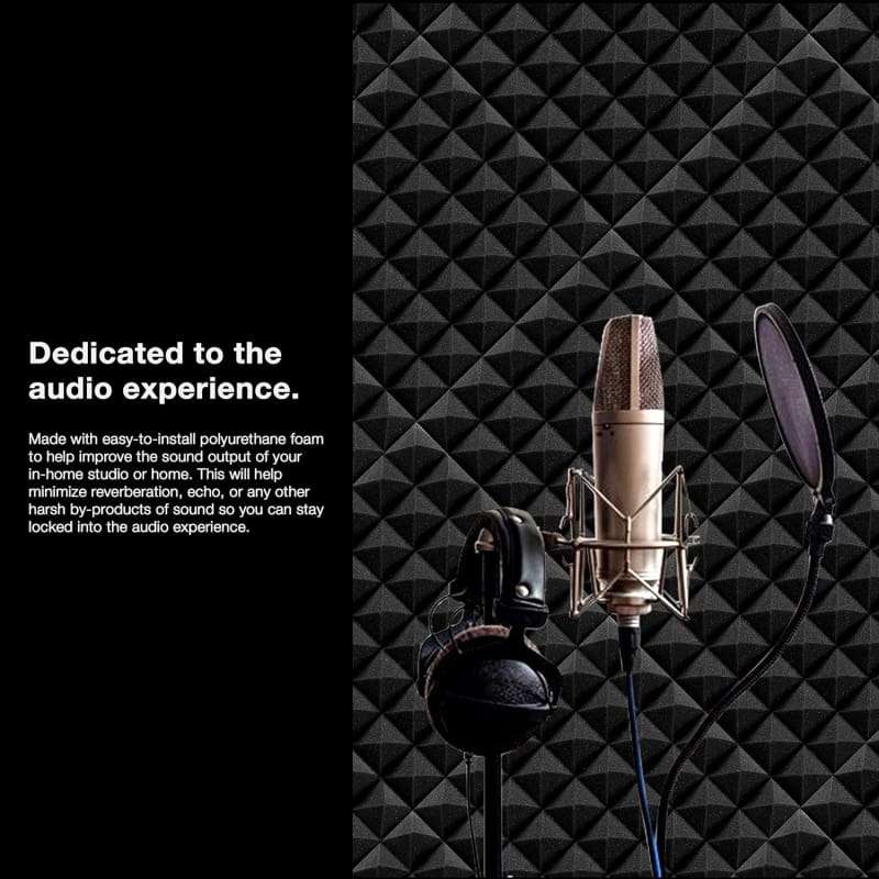 Xtreme Xccessories 12pc Acoustic Pyramid Home Studio Sound Proof  Foam Panels 30cm x30cm