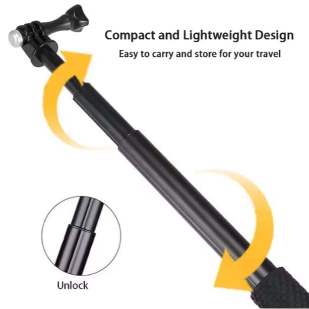 Xtension Pole for all GoPros and For All Action Cameras 20-70 cm Pole