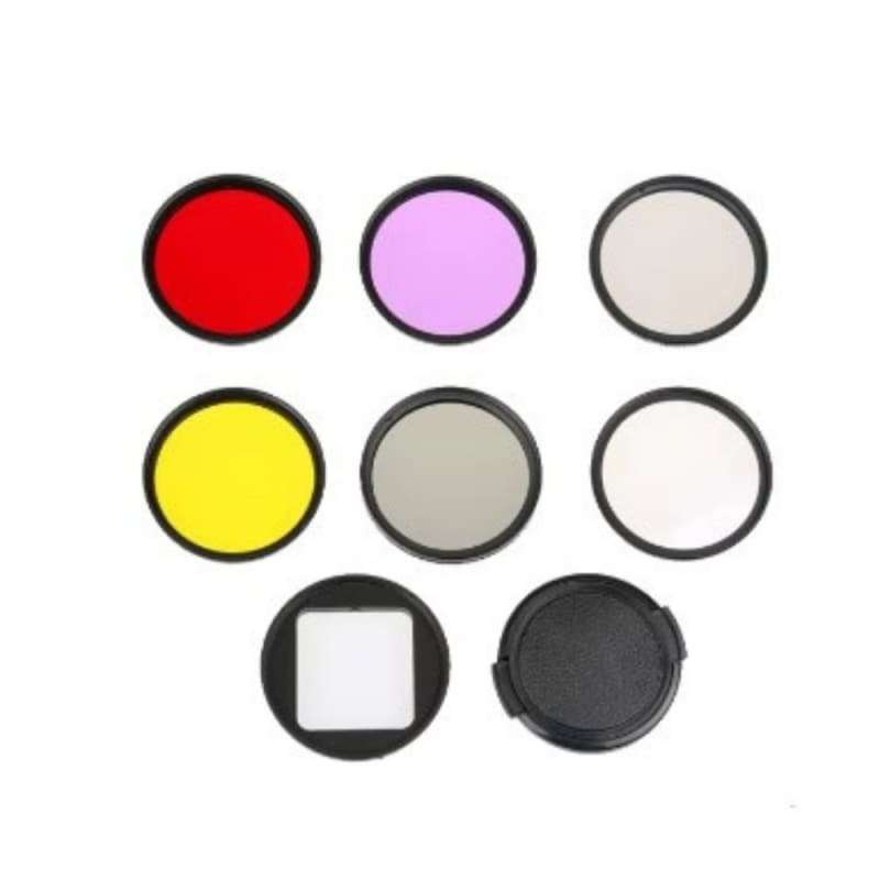 New: 52mm Dive Filter Set + Adapter Ring Lens Cap for GoPro 7 / 6 / 5 Black