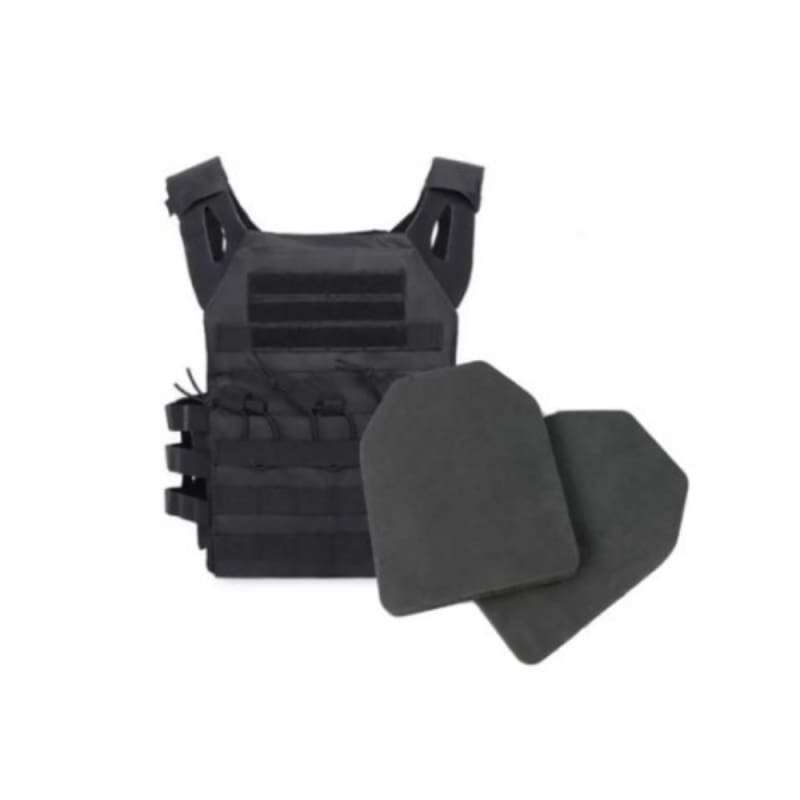 BLACK LIGHTWEIGHT MOLLE PLATE CARRIER / VEST