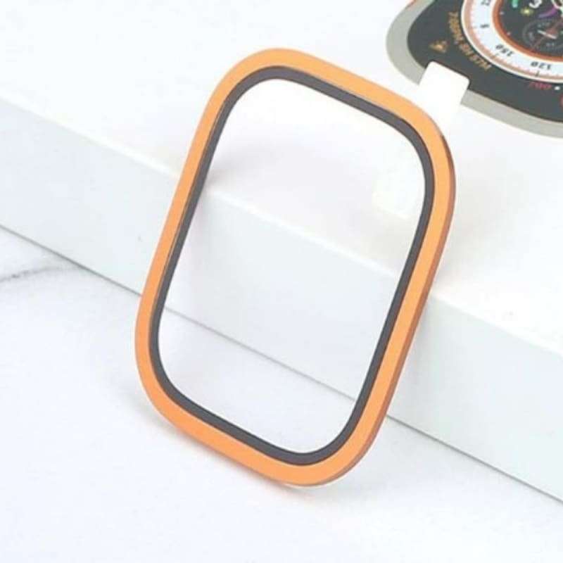 Screen Protector Compatible for Apple Watch Ultra 49mm, Tempered Glass Film with Aluminium Alloy ...