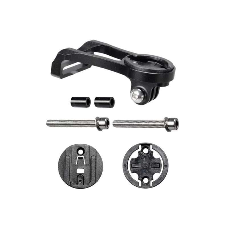 Integrated GPS Stem Mount for Garmin with GoPro and Universal Flashlight Holder Mount