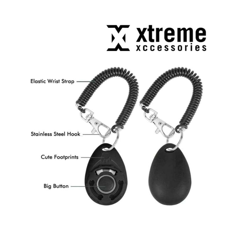 Pets Dog Training Clicker with Wrist Strap (Black)