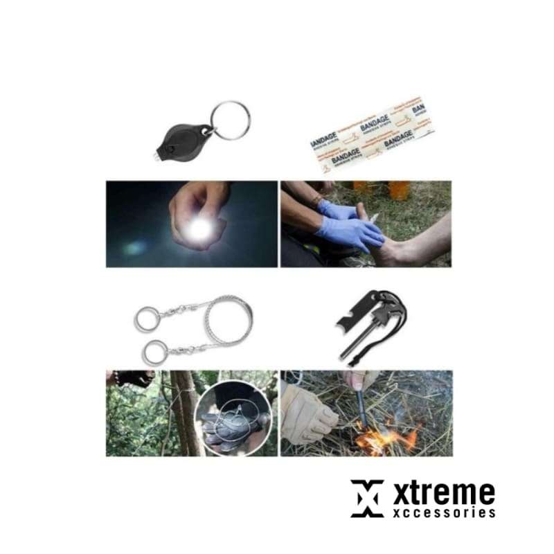 Xtreme 20 Piece Camping/Survival Kit (Black)