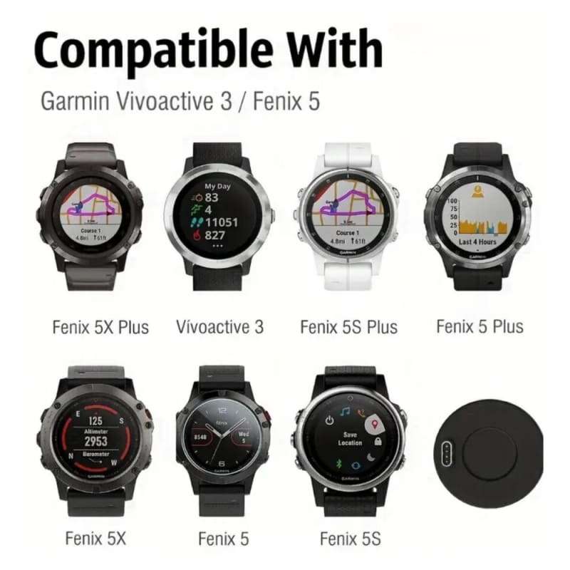 Charging cable compatible with Garmin vivoactive 3 charger 4S 935 USB dock 945 245 fenix 5S charg...