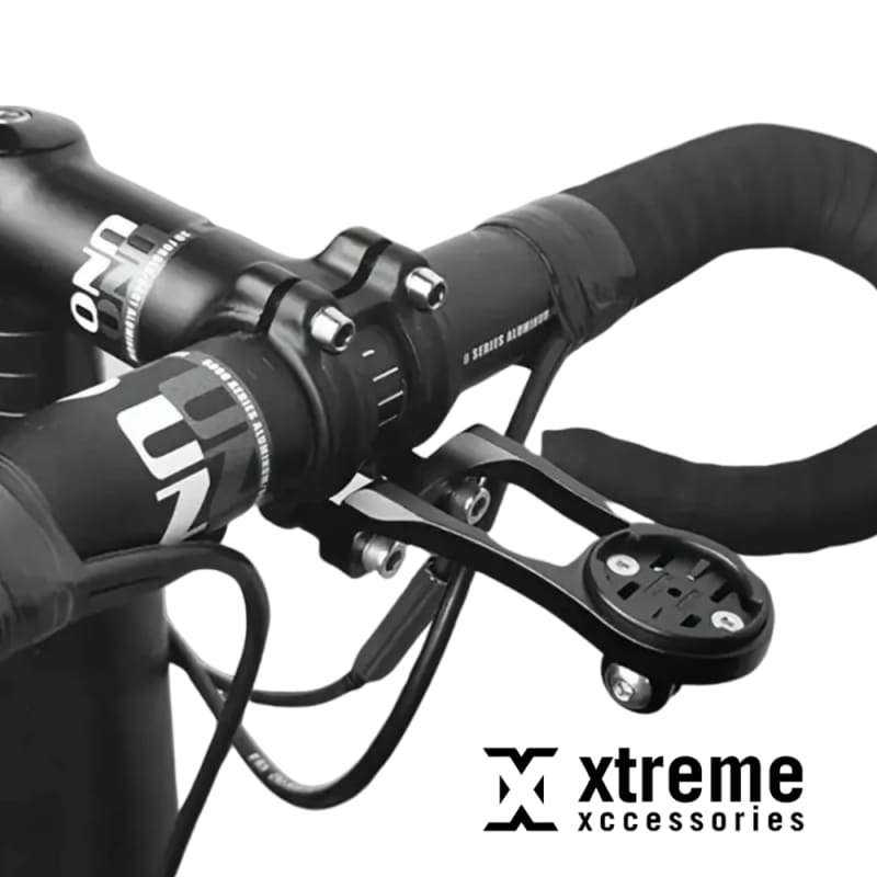Stem Extended GPS Bracket With Flashlight Mount + Computer Holder + GoPro Mount For Garmin, Bryto...