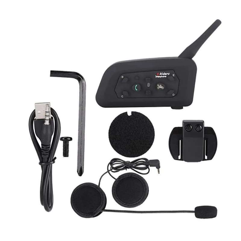Xtreme Xccessories V6 Pro Motorcycle Helmet Bluetooth Headset, 2-Way 800M Motorbike Helmet Interc...