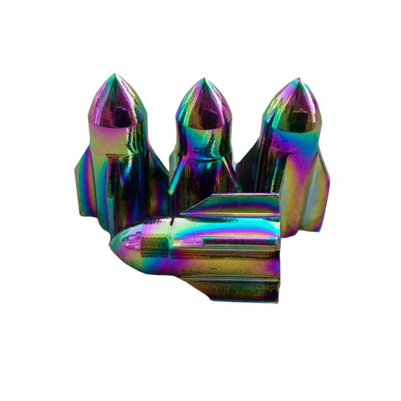 Light Weight Metal Rocket Shaped Tyre Valve Caps