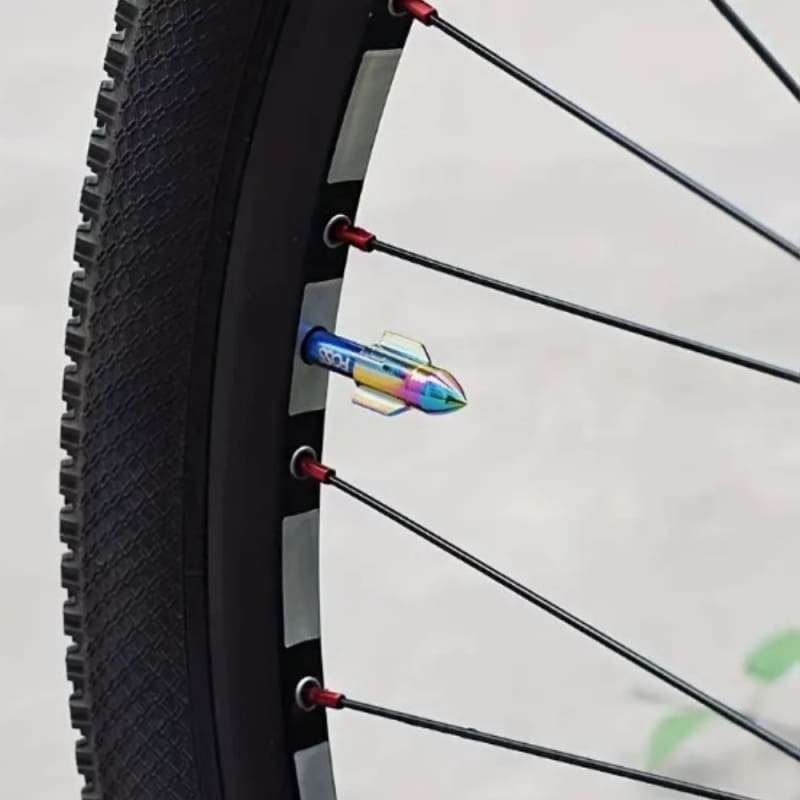 Light Weight Metal Rocket Shaped Tyre Valve Caps