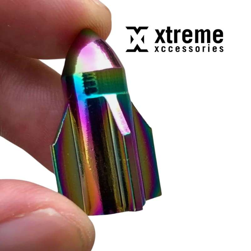 Light Weight Metal Rocket Shaped Tyre Valve Caps