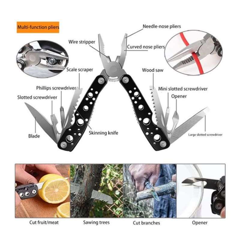 Xtreme Xccessories Supplier Multi Function Survival Tool Kit Stainless Steel Multitool Folding Pl...