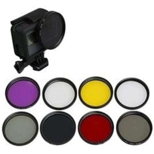 New: 52mm Dive Filter Set + Adapter Ring Lens Cap for GoPro 7 / 6 / 5 Black