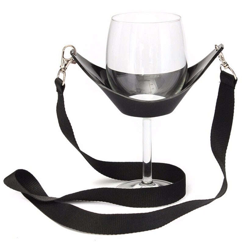 Xtreme Xccessories Party Time Hands-Free Wine Glass Holder - Convenient, Portable, and Stylish | ...