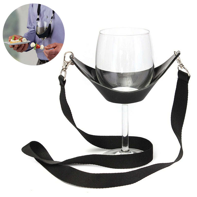 Xtreme Xccessories Wine Glass Holder Strap Wine Sling Yoke Glass Holder Support Neck Strap For Bi...