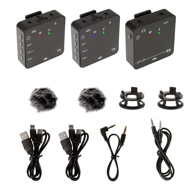Wireless Mini Lavalier Microphone Kit - Professional Vlogger's Essential for Crystal-Clear Audio ...