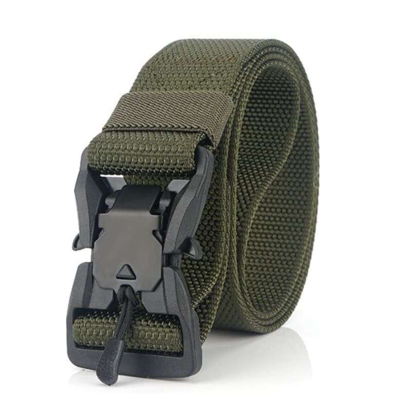 FDE Tactical Belt Quick Release Magnetic Buckle Military Belt Soft Real Nylon Sports