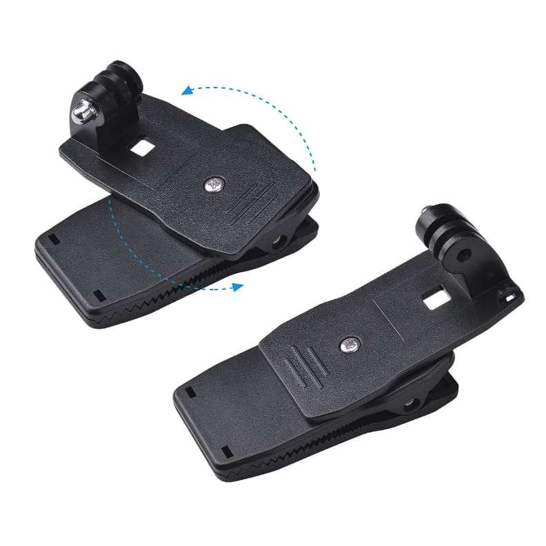360 Rotary Backpack Belt Clip Clamp Mount for GoPro and other Action Cameras