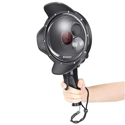 SHOOT DOME PORT FOR GOPRO CAMERA ACCESSORIES, WATERPROOF DOME WITH RED FILTER AND 10X MAGNIFIER F...