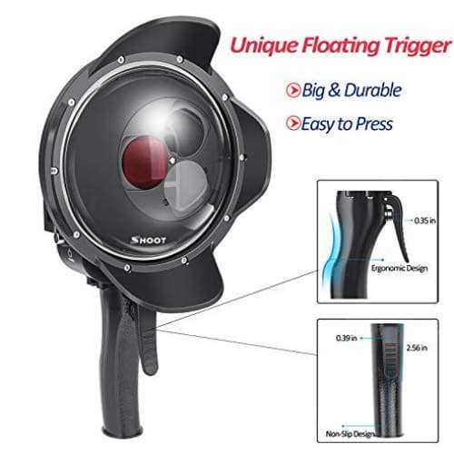 SHOOT DOME PORT FOR GOPRO CAMERA ACCESSORIES, WATERPROOF DOME WITH RED FILTER AND 10X MAGNIFIER F...