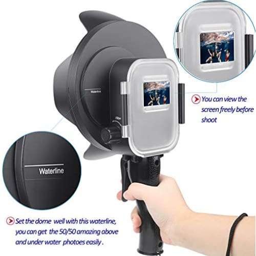 SHOOT DOME PORT FOR GOPRO CAMERA ACCESSORIES, WATERPROOF DOME WITH RED FILTER AND 10X MAGNIFIER F...