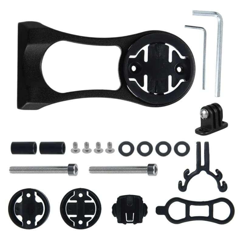 Stem Extended GPS Bracket With Flashlight Mount + Computer Holder + GoPro Mount For Garmin, Bryto...
