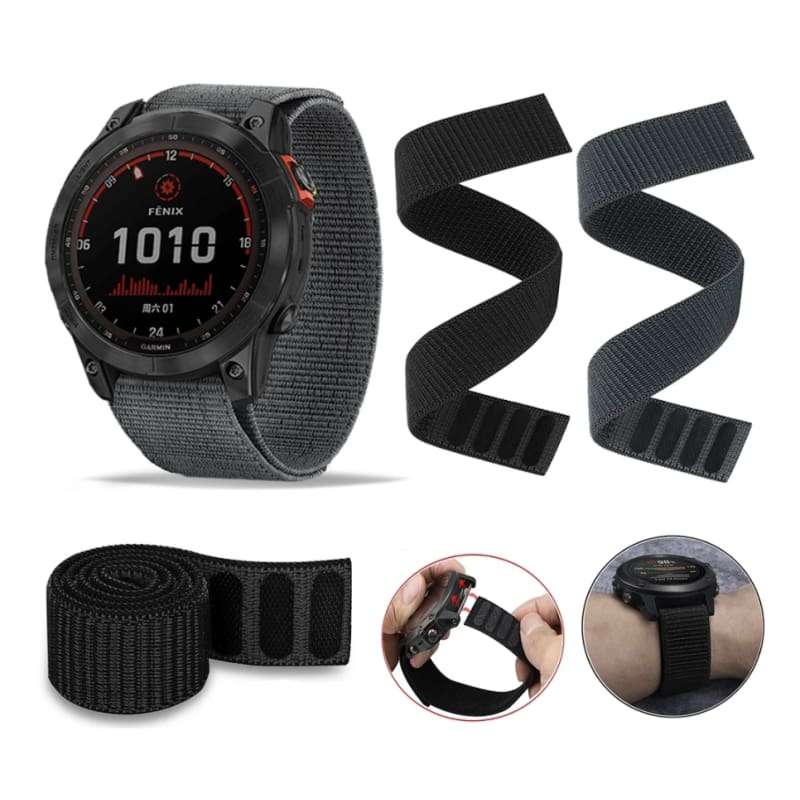 Xtreme Xccessories 22mm Nylon Stretch Replacement Watch Strap For Garmin Fenix 5/5 Plus/6/7/ Inst...